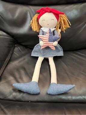 Stars & Stripes Brand New Patriotic Girl with Star Decor